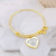 thumbnail image 3 of Granddaughter Bangle Bracelet From Granpa - From the Moment You Were Placed Into My Arms Bracelet - Heart Bangle Bracelet (Personalized Engraving Option), 3 of 5
