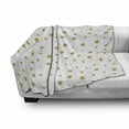 thumbnail image 3 of Star Soft Flannel Fleece Throw Blanket, Stars Pattern Illustration Creative Birthday Bachelorette Themed Print, Cozy Plush for Indoor and Outdoor Use, 50" x 70", Yellow and White, by Ambesonne, 3 of 6