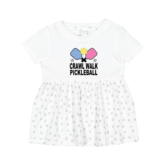 Inktastic Crawl Walk Pickleball Girls Baby Dress