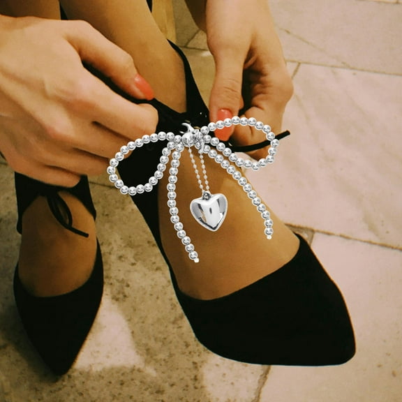 GOOHOCHY Bowknot Charm Shoe Charms for Sneakers Decoration Pearls Woman