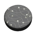thumbnail image 3 of Bingfone Airplane Routes Around The World Spare Tire Cover Weatherproof Universal Wheel Protectors For Rv Camper Travel Trailer Suv Truck 15 Inch, 3 of 9
