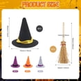 thumbnail image 2 of 24Pcs Mini Witch Hats and Mini Witch Brooms Decorations Craft for Party Birthday Wedding Witch Wizard Party Supplies Colorful, 2 of 7
