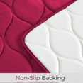 thumbnail image 3 of Oval Shaped Design Embossed Solid Color Memory Foam Soft Bathroom Rug Non-Slip PVC Backing, 3 of 6