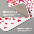 thumbnail image 2 of Valentine''s Day Dish Drying Mat for Kitchen Counter Hearts Holiday Microfiber Absorbent Dish Draining Reusable Washable Foldable 16"x18", 2 of 3