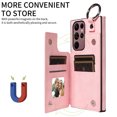 thumbnail image 3 of Nalacover for Samsung Galaxy S22 Ultra Wallet Case with Card Slots & Metal Finger Ring, Durable PU Leather Back Double Magnetic Botton Flip Kickstand Purse Shockproof Phone Case,Rosegold, 3 of 10