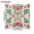 thumbnail image 2 of Floral Napkins, 40 Pcs Tea Party Paper Napkins, Vintage Floral Cocktail Napkins, Elegant Flower Napkins for Afternoon Tea, Birthday, Wedding Anniversary Decoration, 2 of 7