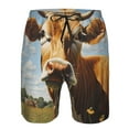 thumbnail image 3 of Fotbe Daisy Flower Field Cow Trajes de Baño Estampados para Hombre, Shorts de Verano de Secado Rápido, Ropa de Playa, Bañadores-3X-Large, 3 of 6