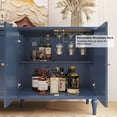thumbnail image 3 of CBJCBJ Mid-Century 58'' Wood 4 Door Sideboard Buffet Cabinet for Living Dining & Bedroom, Blue, 3 of 8