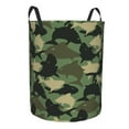 thumbnail image 2 of Bingfone Camouflage Shark Waterproof Foldable Laundry Hamper Bucket With Handles For Storage Bin,Clothes Hamper (Medium), 2 of 8