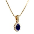 thumbnail image 2 of SuperJeweler 1 1/3 Carat Oval Shape Sapphire and Diamond Necklace In 14 Karat Yellow Gold, 18 Inches For Women, 2 of 6