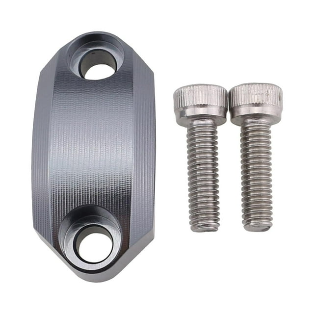 funtasica Motorcycle Cylinder Clamp Cover Caps Brake Clutch Lever, Titanium Titanium