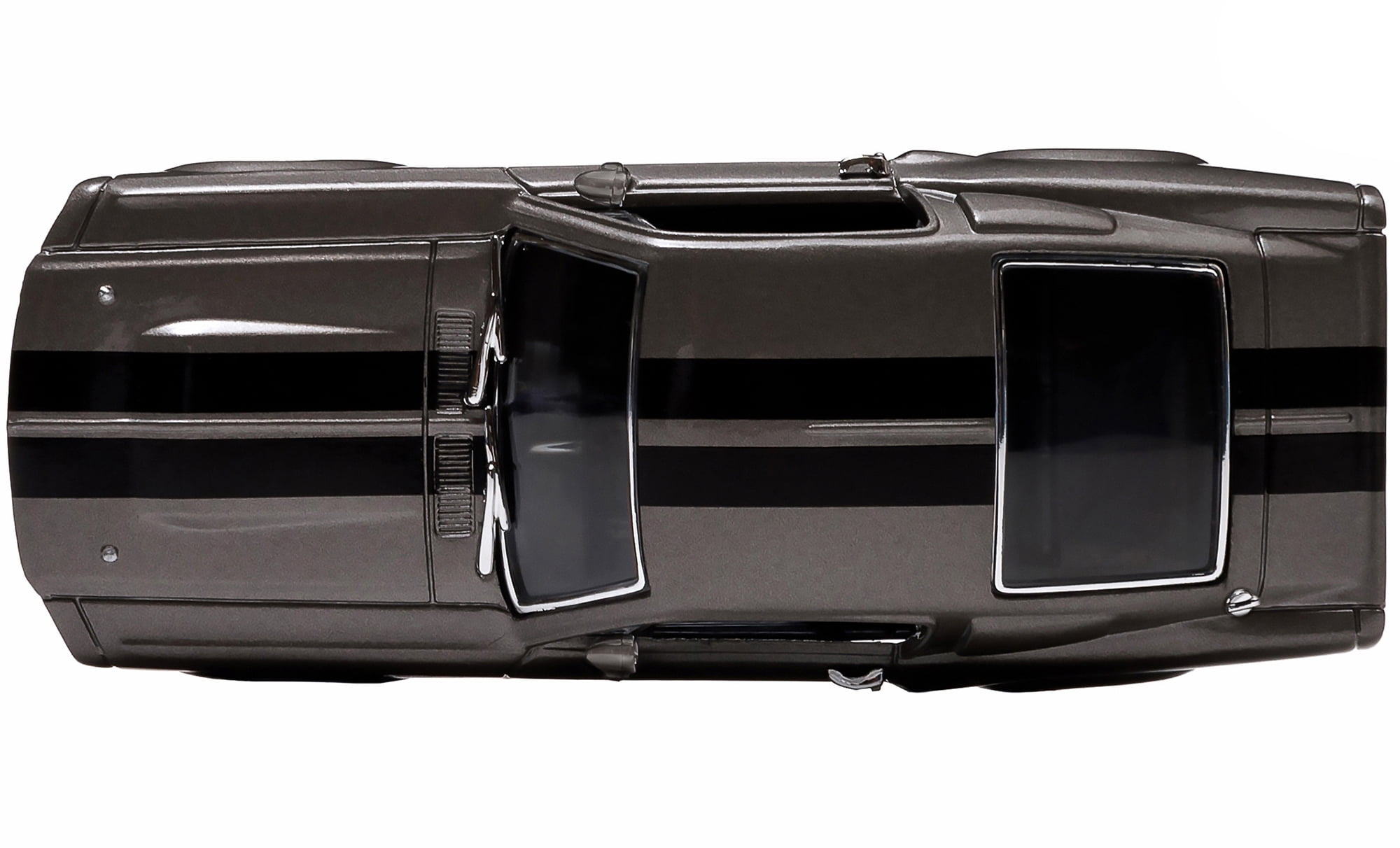 1967 Ford Mustang Custom "Eleanor" Gray Met. w/ Black Stripes "Gone in 60 Seconds" (2000) Movie 1/43 Diecast Model by Greenlight