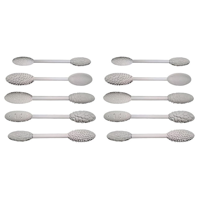 Ensembles d'Outils de Texture 10 Pcs pour Art en Argile, Simple / Double, Gadget de Roulage de Texture en Argile, Rouleaux Manuels à Carreaux Embossés