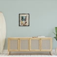 thumbnail image 4 of Stupell Industries Woman Coastal Beach Canopy Summer Ocean Scene Graphic Art Jet Black Floating Framed Canvas Print Wall Art, Design by Amelia Noyes, 4 of 5