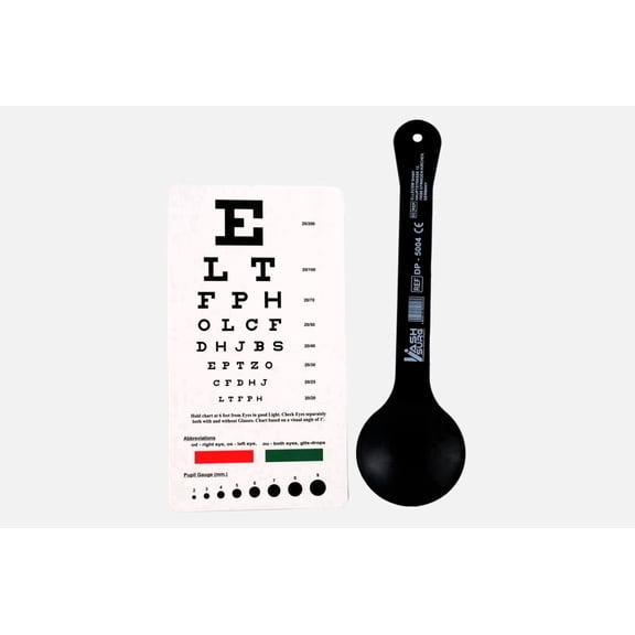 Snellen Pocket Eye Chart with Occluder