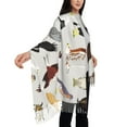 thumbnail image 4 of Honeii Animal Bird Print Scarf Oversized Scarf Tassel Fall Winter Thick Scarf Warm Shawl Women,Women's Scarves & Wraps, 4 of 8