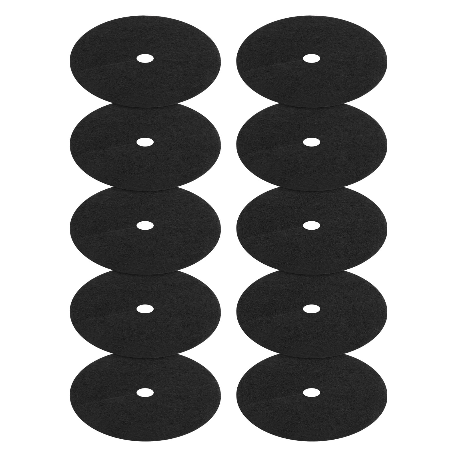 Uxcell 10 Pack Non Woven Tree Cover Rings,24.4 Inch Weed Fabric Cover,Apply To Tree Mulch Ring(Round Black)