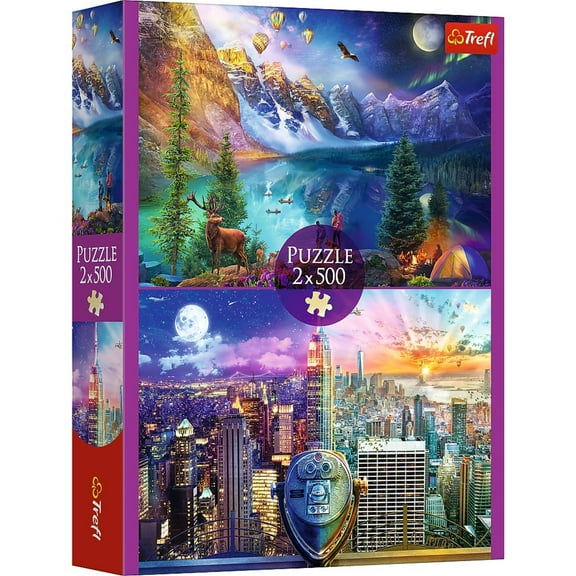 Trefl Red (2) 500 Piece Puzzles - American Tour