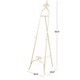 thumbnail image 4 of DecMode 21" x 63" Gold Metal Tall Adjustable Floor 3 Level Scroll Easel, 1-Piece, 4 of 15