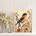 thumbnail image 2 of Qisvanset Framed Canvas Wall Art, 12x16 Inch Wildflower Sparrow Vintage Bible Gallery Art, 2 of 5