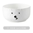thumbnail image 3 of Platos de cerámica de oso Polar de dibujos animados, plato blanco, cuencos simples, vajilla de comida de cocina japonesa, taza de café, utensilios de platillo de frutas, 3 of 5
