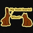 thumbnail image 2 of CafePress - Chocolate Bunnies My Butt Hur Maternity Dark T Shi - Maternity Dark T-Shirt, 2 of 3