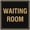 Black Gold, variant on Signs ByLITA Square Waiting Room Sign - Easy Installation | Durable Material (Ivory/Dark Brown) - Small