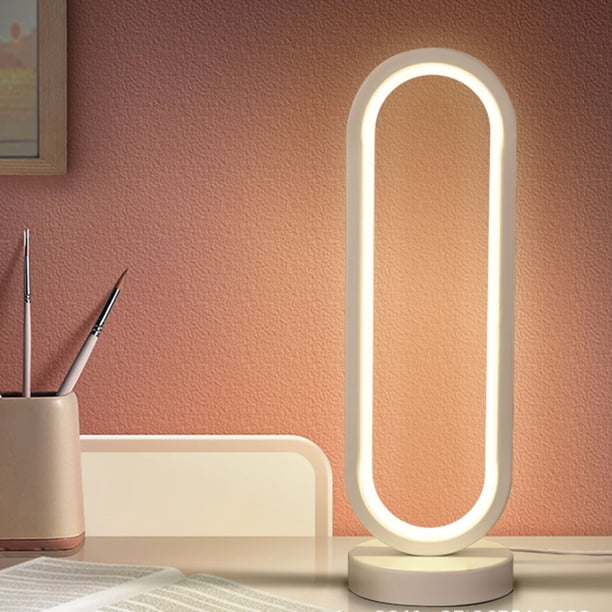 Lámpara de Mesa Con Control Tálil Regulable, Luz de Noche Junto a la Cama, Lámpara de Escritorio Ovalada LED, Decoración Creativa Para El Hogar para Dormitorio, Sala de