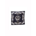 thumbnail image 2 of INSPIRE CHIC Women 100% Silk Floral Graphic Print Square Head Scarf Kerchief Neckerchief 21 Inches 21 5/8 x 21 5/8‘’ Black White Lyonia Ovalifolia, 2 of 3