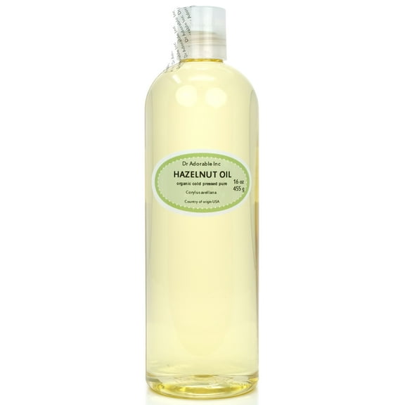 Dr. Adorable - 100% Pure Hazelnut Oil Organic Cold Pressed Moisturizing Oil For Face Skin Hair Anti Aging - 16 oz