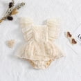 thumbnail image 2 of Gupgi Baby Girls Lece Romper Princess Infant Elegant Embroidery Floral Lace Ruffles Jumpsuits, 2 of 8