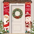 thumbnail image 5 of Pancarta navideña de Papá Noel para puerta, decoración navideña para el hogar, pancarta colgante navideña 2024, decoración navideña de Año Nuevo 2025, 5 of 5