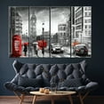thumbnail image 5 of Cityscape Canvas, Modern Art Canvas, Abstract Art Canvas, Umbrella Art, Red Art Canvas, Big Ben Canvas Art, Landscape Art, Canvas Wall Decor - Natural Framed, 5 of 9