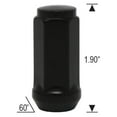 thumbnail image 2 of EZAccessory 20 Black Long Bulge Acorn Lug Nuts 9/16" Thread 3/4" Long 1.9", 2 of 4