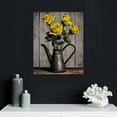 thumbnail image 4 of Nawypu Rustic Rose Canvas Wall Art: Vintage Yellow Flower in Vase Framed Bedroom Decor - Black White Picture Home Decoration Farmhouse Artwork for Living Room Kitchen, 4 of 4