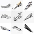 thumbnail image 2 of Hombres Metal Siliver Tone Simple Corbata Tie Bar Broche Clip Mejor regalo de Navidad Feliz Sencillez, 2 of 3