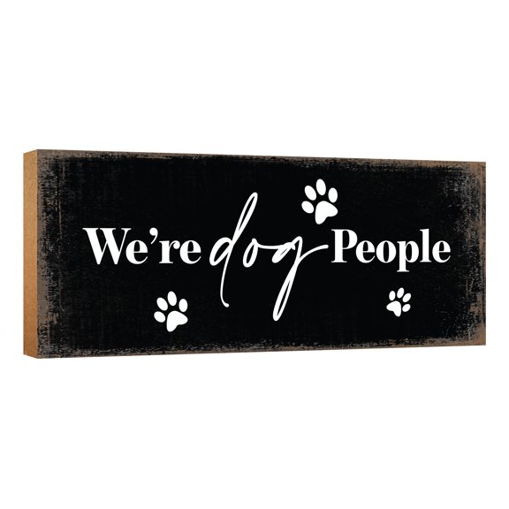 LifeSong Milestones Inspirational Dog Sign Wooden Tabletop Decor for Home