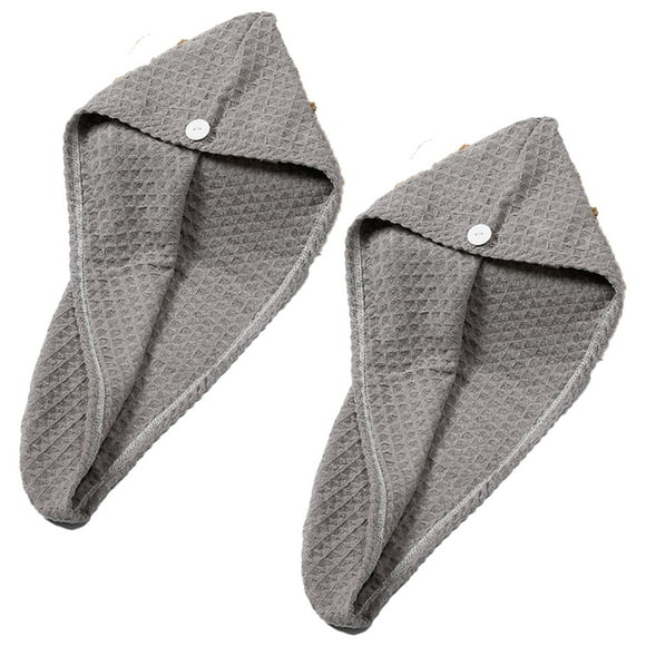 2 Pack Waffle Long Hair Bandana Wrap Terry Cloth Quick Absorb Dry For Women Wet Hair