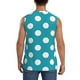thumbnail image 4 of Fotbe Sky Blue And White Polka Dot Men's Camiseta sin Mangas Estampada para Hombres, Playera Casual para Gimnasio, Entrenamiento, Playa-Small, 4 of 7