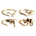 thumbnail image 3 of Anillos de aleación de dinosaurio 4 s temáticos de dinosaurios de moda, ajustable de Color dorado para mujeres, hombres, , regalos, decoración de accesorios Dorado Magideal Anillos de aleación de dinosaurio, 3 of 7