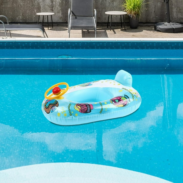 Asiento de flotador de natación,Asiento inflable de la piscina del flotador de la natación del bebé para los niños,Anillos de natación Flotadores de piscina Flotadores de natación Azul