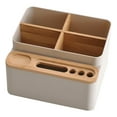 thumbnail image 3 of DOLITY Detachable Storage Box Remote Control Storage Box Holder Pen Pencil Holder Home Beige, 3 of 6