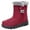 Red, variant on Miluxas Women Winter Snow Boots Waterproof:Warm Mid Calf Boots for Women with Lined - Comfortable Outdoor Slip On Booties Anti-Slip