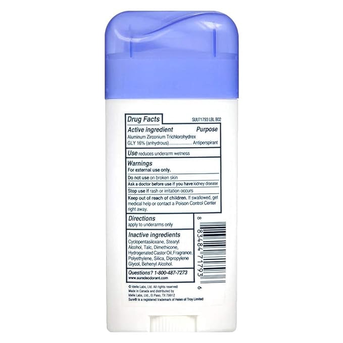 4 Pack - Sure Original Solid Antiperspirant & Deodorant, 48HR Protection, Regular Scent, 2.7 OZ