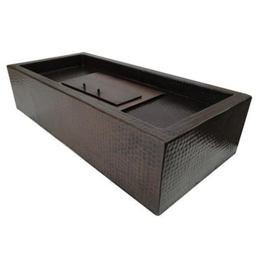 4.22 gal of Bioethanol Copper Rectangle Fireplace with Burner - 5.5 x 11 x 24 in.