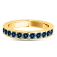 thumbnail image 2 of Aonejewelry 1 Carat Ctw Engagement Blue Diamond Wedding Band In 14K Solid Yellow Gold, 2 of 3