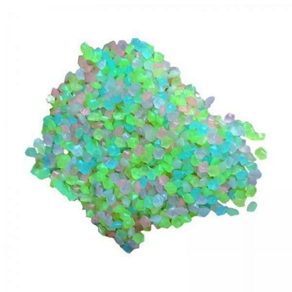 SunniMix 2x3-5mm Resin Glow in A Dark Pebbles Rocks Sand Accessory for Potted Plant Decor Colorful 50g