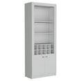 thumbnail image 3 of 4-shelf Cabinet With 10 Bottle - White Liquor For Wine Glasses And Bottles Storage 4 Glass Holder Stemware Rack 4 Shelves, 3 of 4