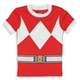thumbnail image 4 of Power Rangers Toddler Kids' Mighty Morphin Character 2 Piece Tight Fit Short Sleeve and Shorts Pajama Set Loungewear, 4 of 7