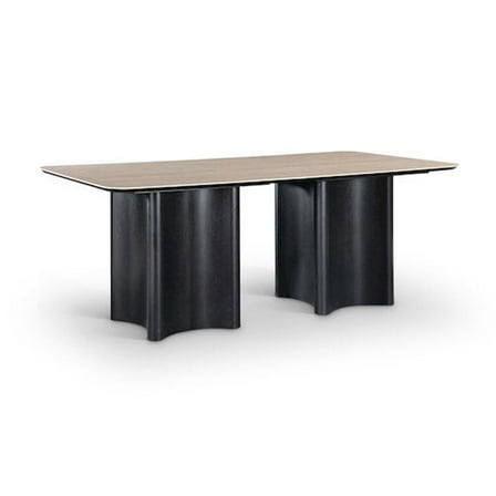 Meridian Furniture Corvina Black Oak Veneer  And Sintered Stone Dining Table